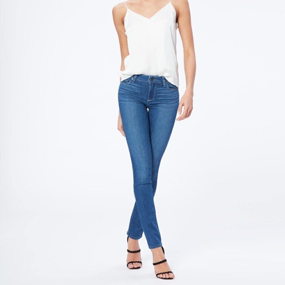 PAIGE Skyline Skinny Jeans Size 26 Blue Mid Rise Stretch Premium Denim
